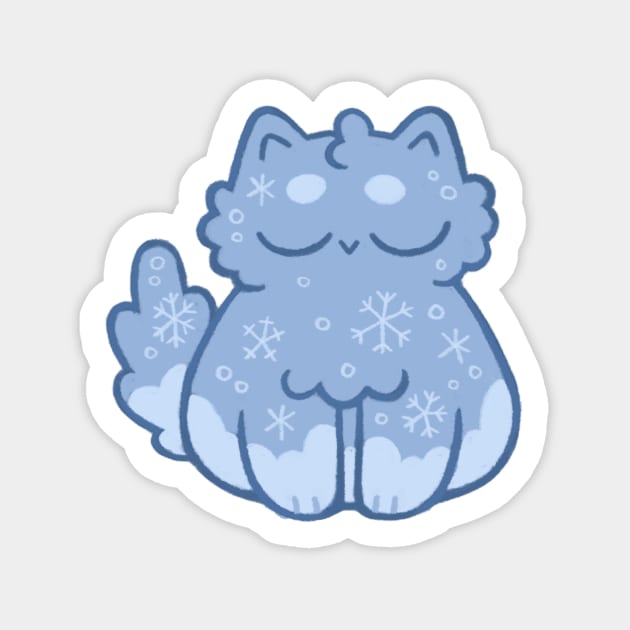 Snow Cat Sticker by Niamh Smith Illustrations